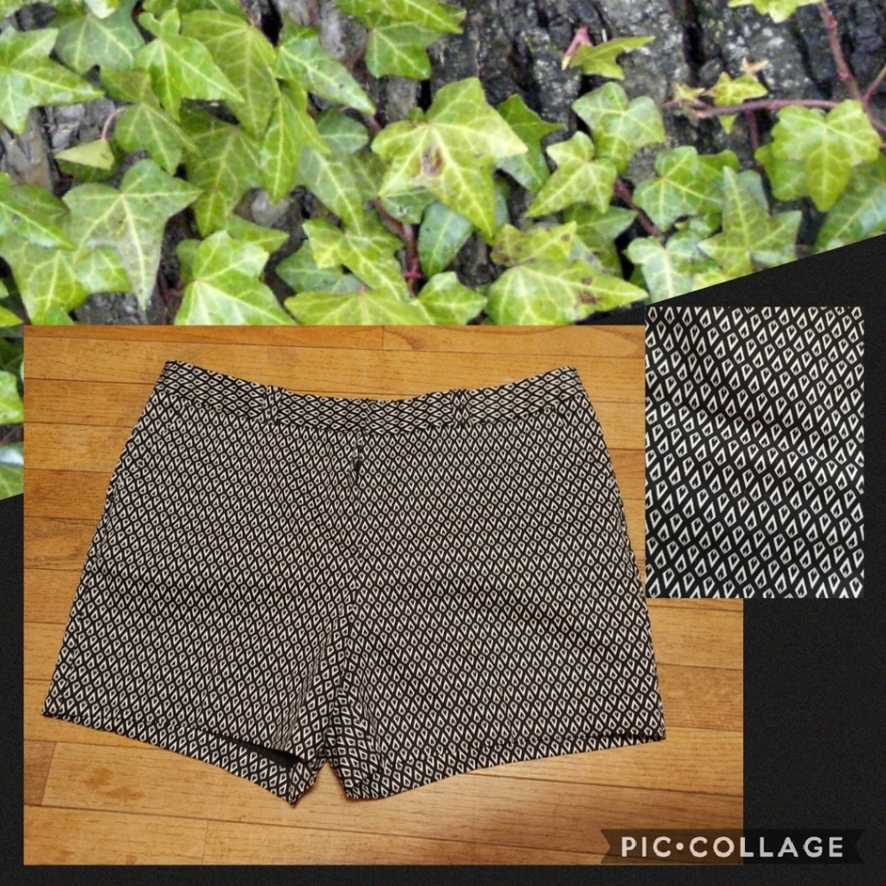 Dress Shorts Black White twill feel 14